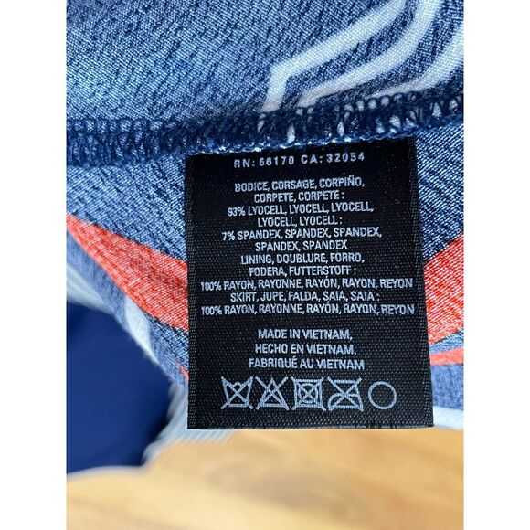 Anthropologie Maeve Cameron Women's L Blue Dress Fit & Flare Asymmetrical Hem - Picture 6 of 10